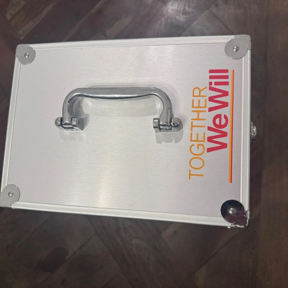Aluminum Storage Case Silver Together We Will Hard Shell Latch Box Handle